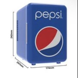 Pepsi Mini Refrigerator 6-Can Portable Cooler Compact Travel Fridge Blue